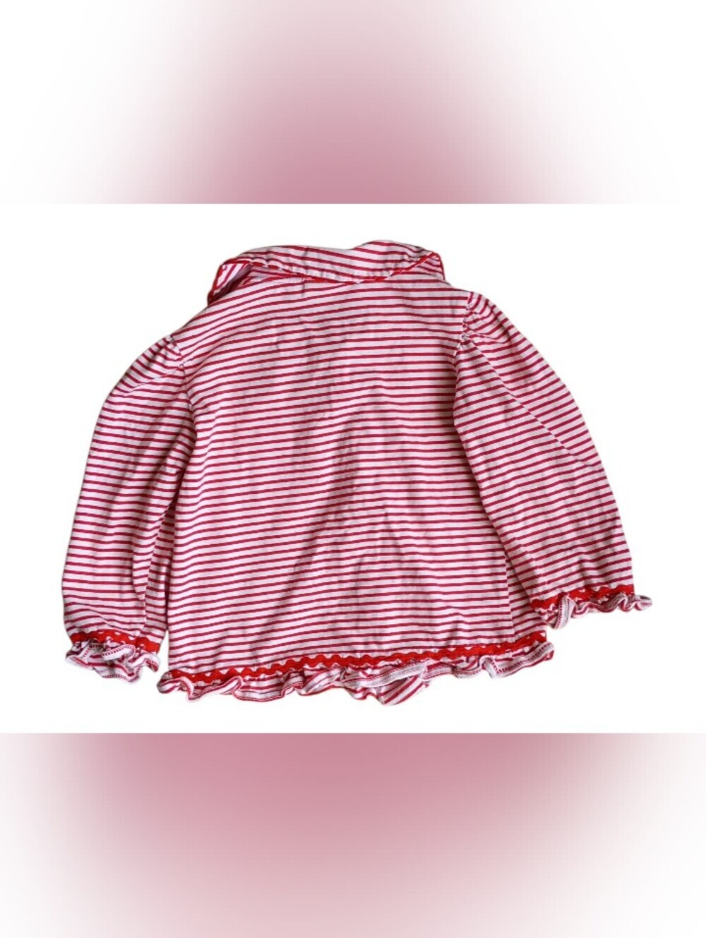 Smocked Auctions Christmas Button Down Size 3t Girls - Picture 4 of 4